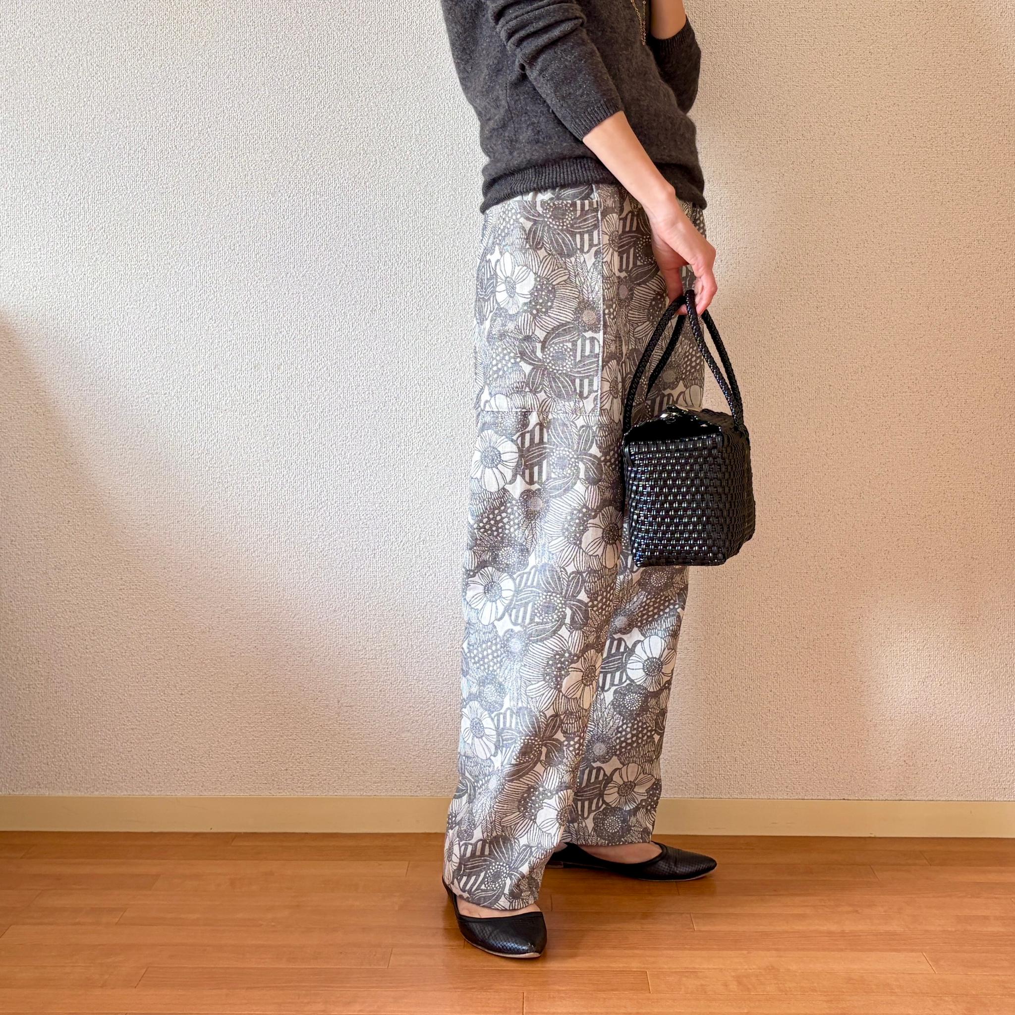 【2026新作】サラッと心地良いジャガード生地　ストレートパンツ　北欧柄 | 5枚目