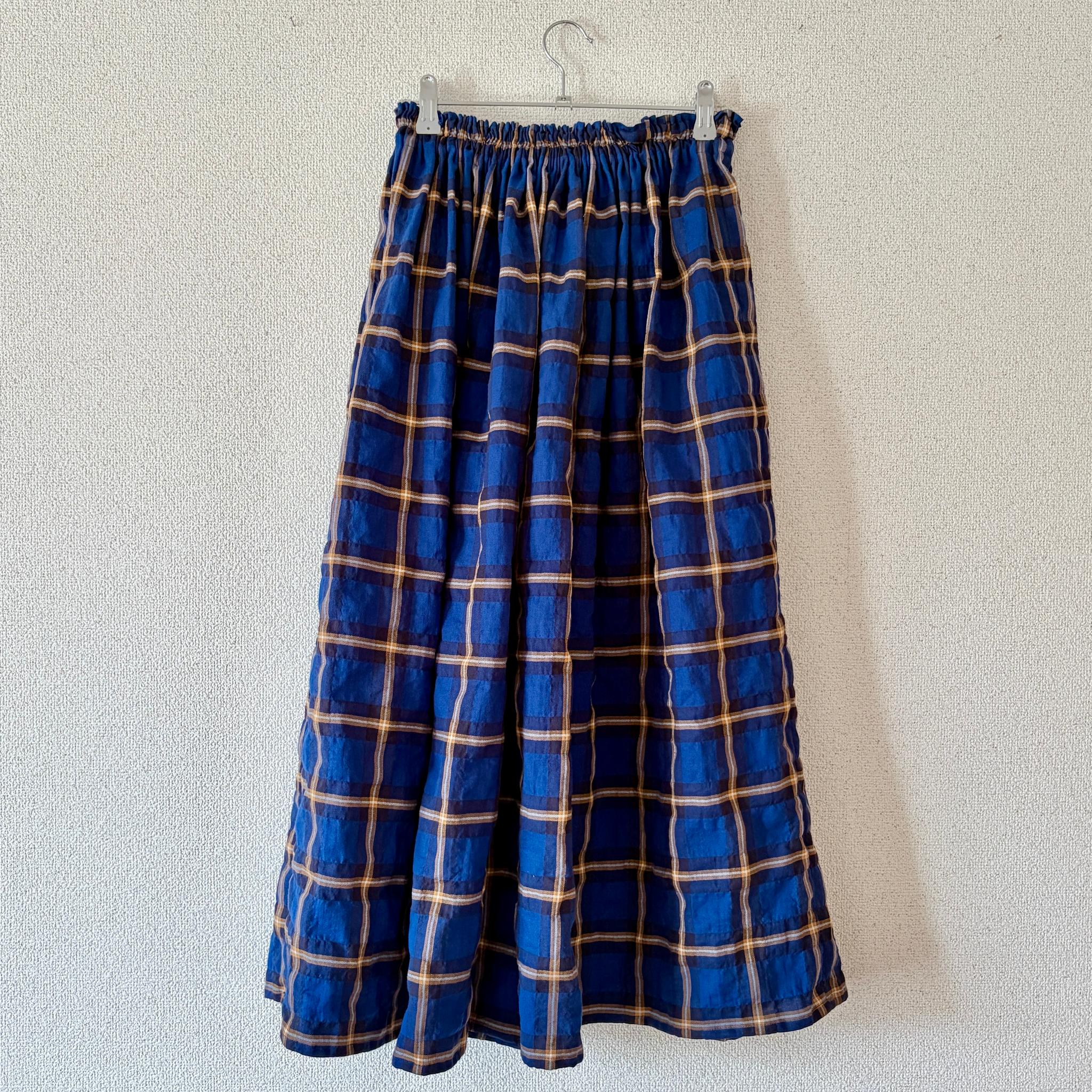 【2026 新作】播州織オーガニック生地　織りに表情がある大人のチェックスカート　春〜秋まで◎ ウエスト変更可 | 13枚目