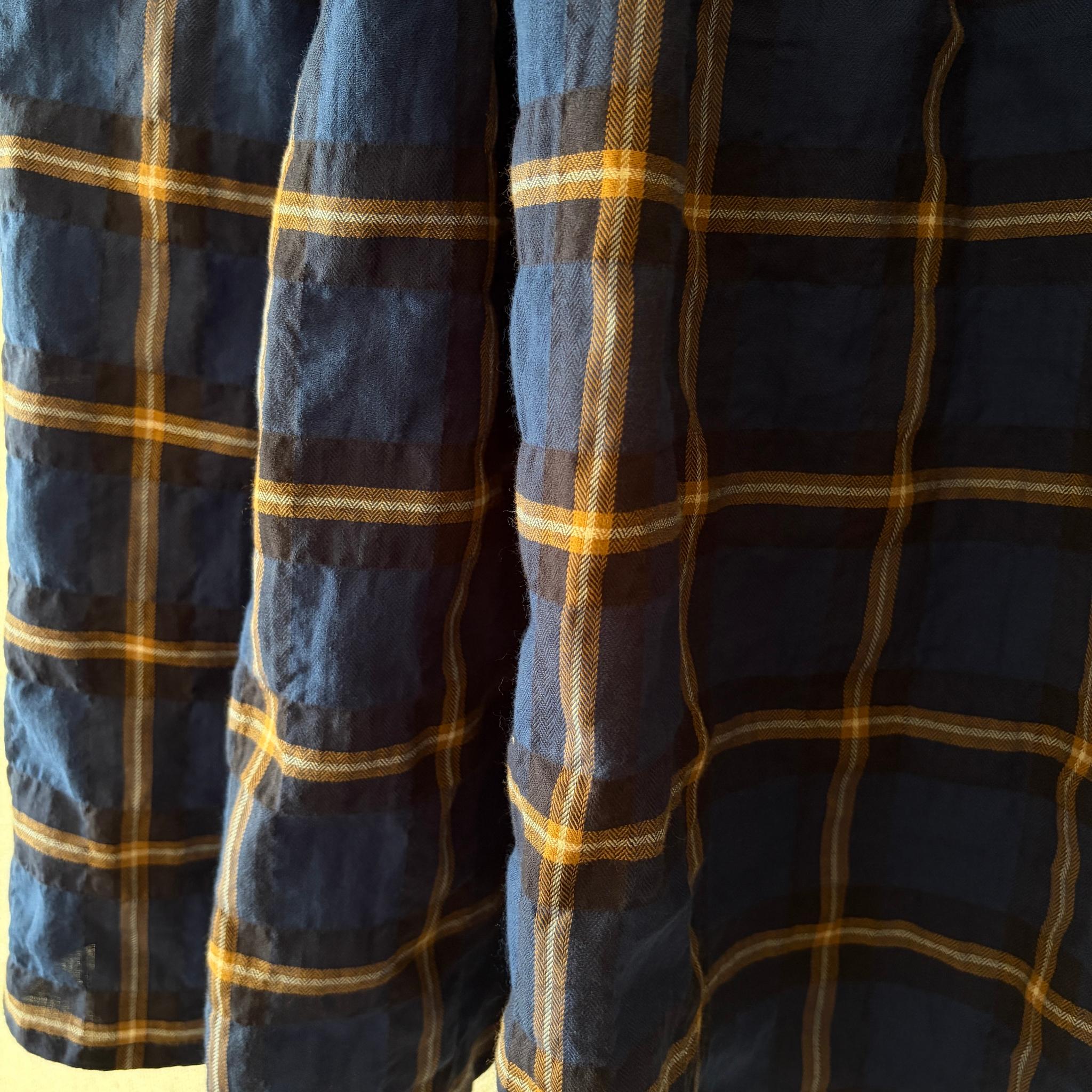 【2026 新作】播州織オーガニック生地　織りに表情がある大人のチェックスカート　春〜秋まで◎ ウエスト変更可 | 14枚目