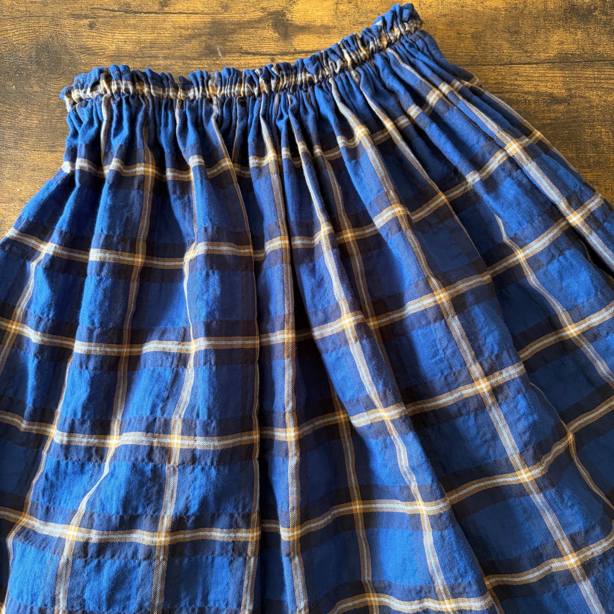 【2026 新作】播州織オーガニック生地　織りに表情がある大人のチェックスカート　春〜秋まで◎ ウエスト変更可 | 15枚目