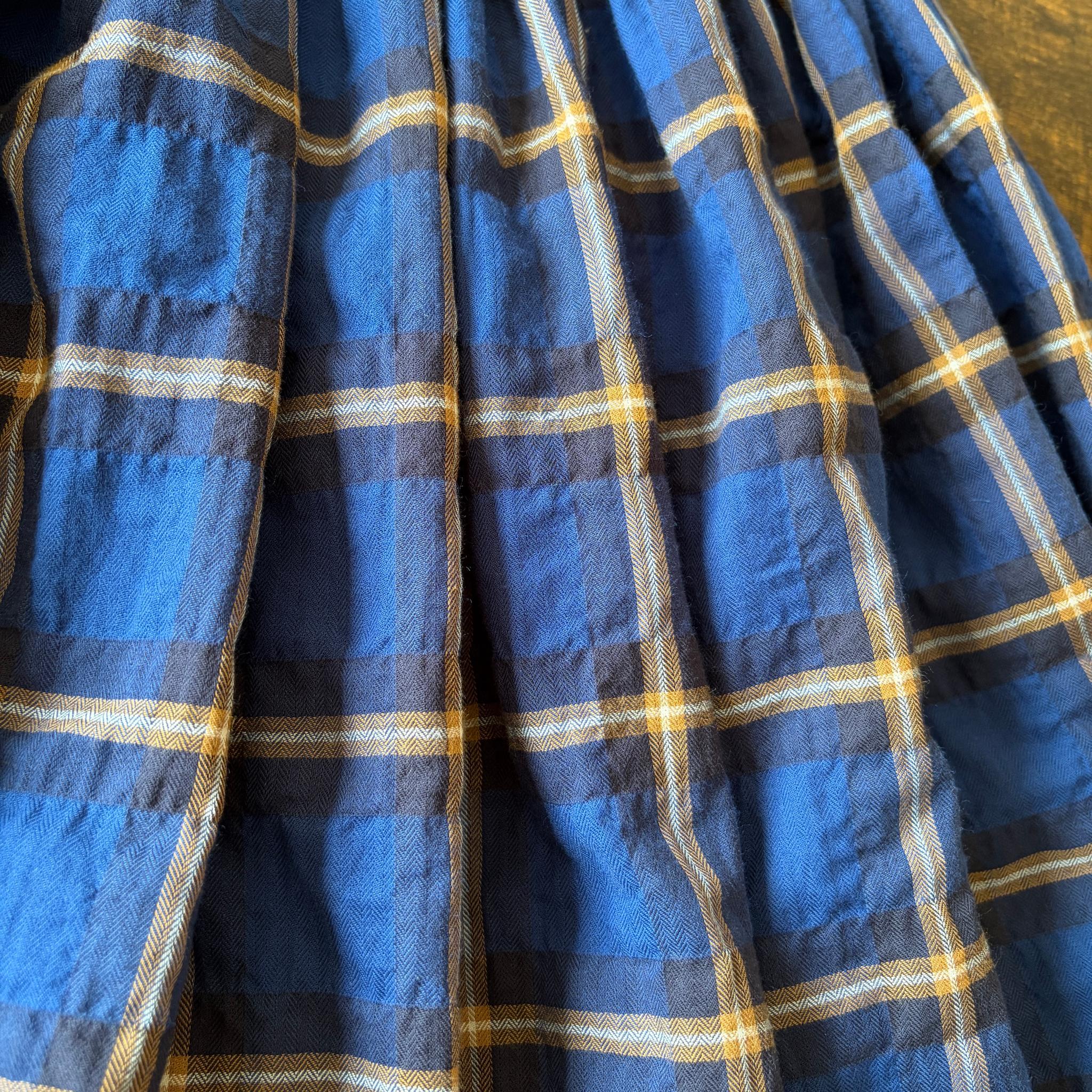 【2026 新作】播州織オーガニック生地　織りに表情がある大人のチェックスカート　春〜秋まで◎ ウエスト変更可 | 17枚目