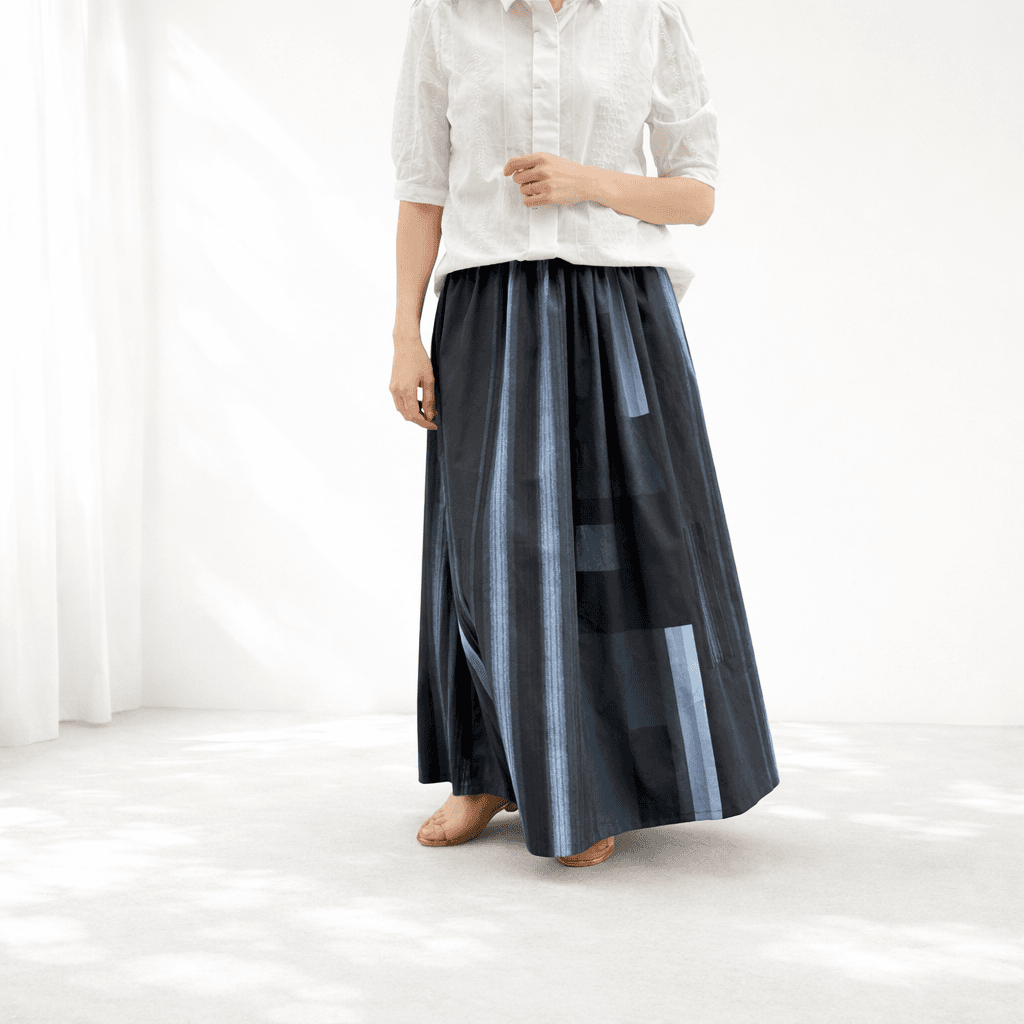 【2026新作】《ウエストすっきりスカート》S〜4Lウエスト無料変更可♪ コットンリネン　空気をまとった肌触り