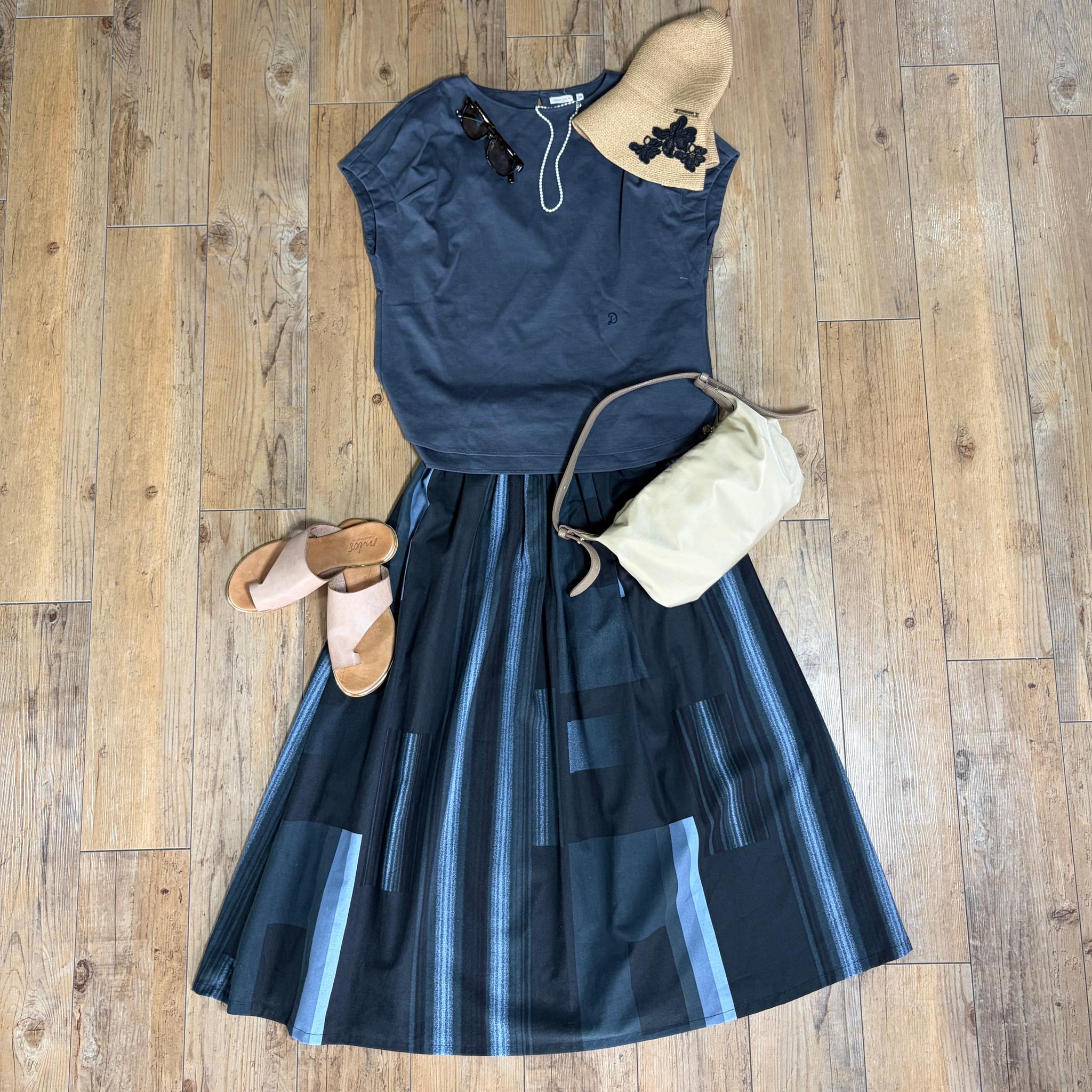 【2026新作】《ウエストすっきりスカート》S〜4Lウエスト無料変更可♪ コットンリネン　空気をまとった肌触り | 8枚目