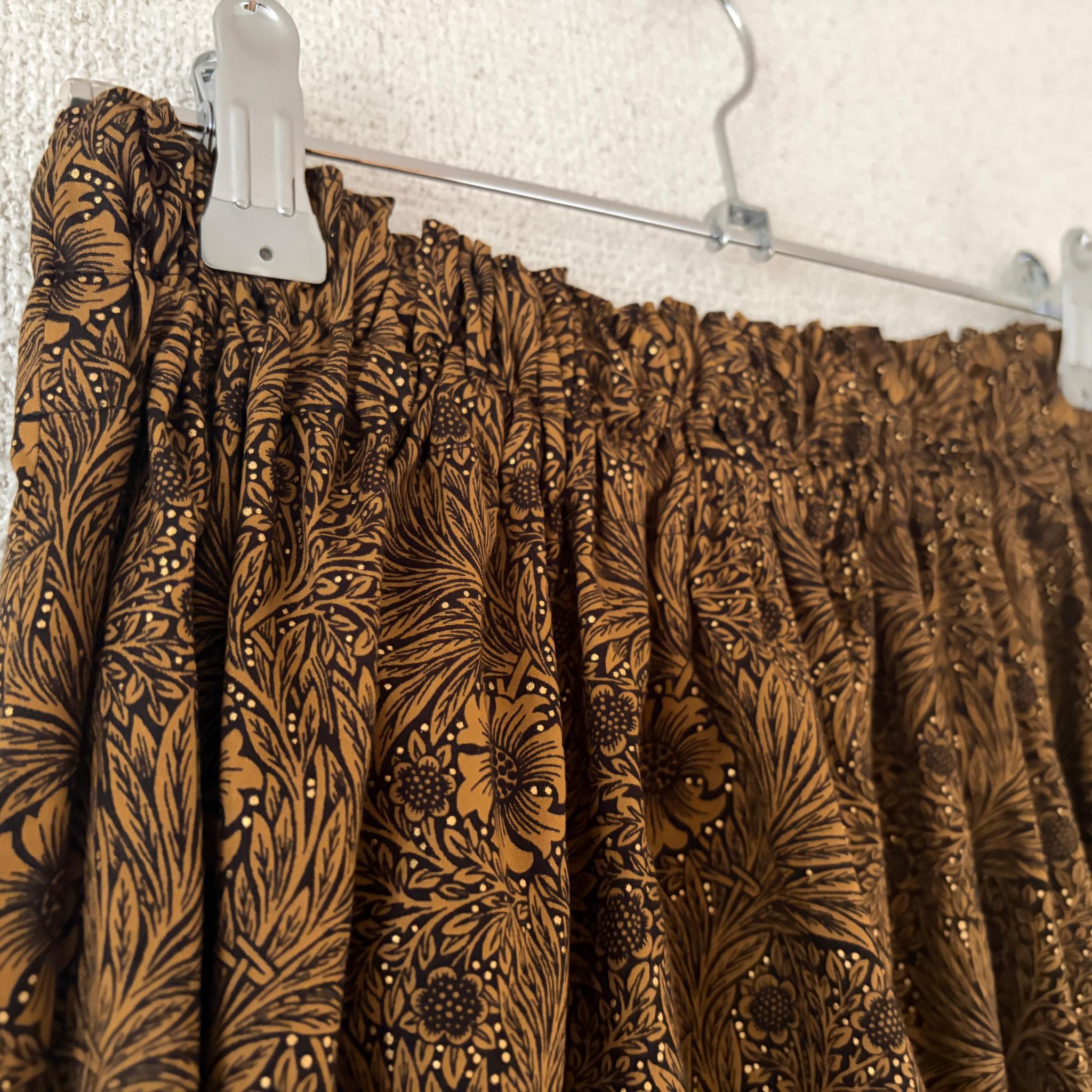 【2026新作】V&A ウィリアム・モリス ♪オケージョンにも使えるスカート♪ ブラック×ブラウン | 14枚目