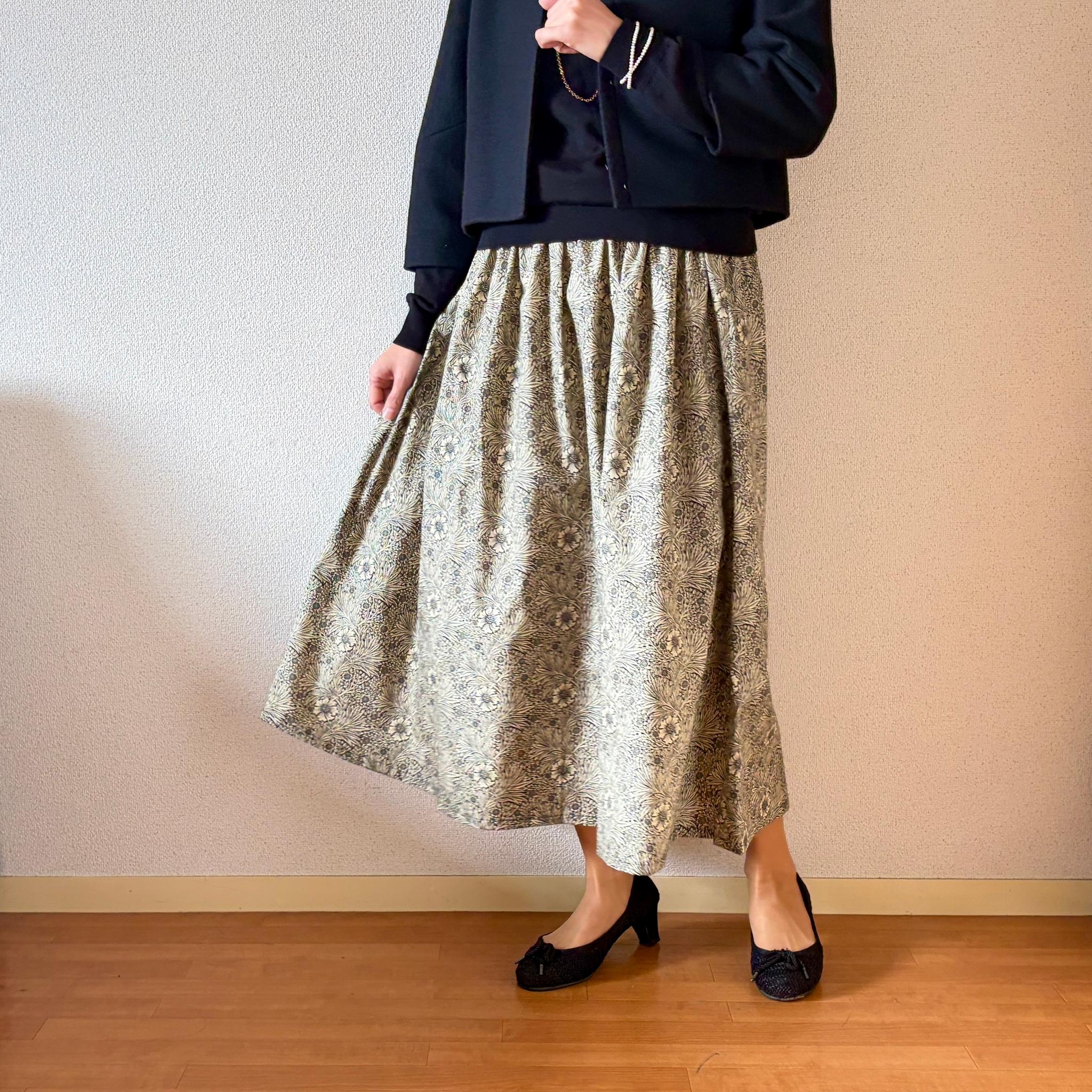 【2026新作】V&A ウィリアム・モリス ♪オケージョンにも使えるスカート♪ ブラック | 10枚目