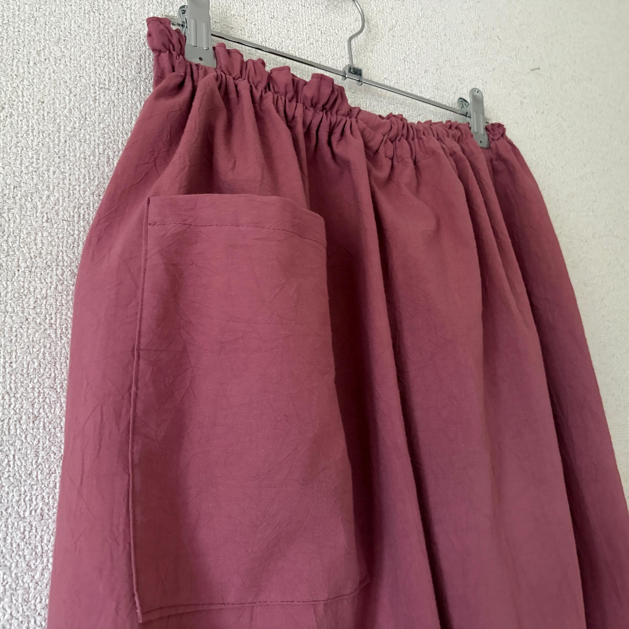 【新作】ゆったりなのにスッキリ見せパンツ♪バルーンパンツ/サーカスパンツ 柔らかシワ加工 ピンク | 13枚目